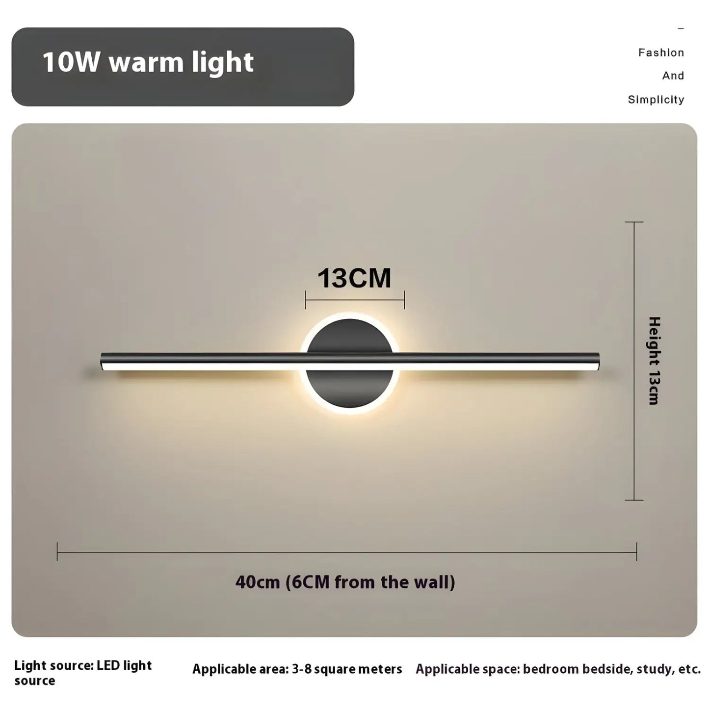 Moderna LED-vägglampor för badrum, sovrum och heminredning
