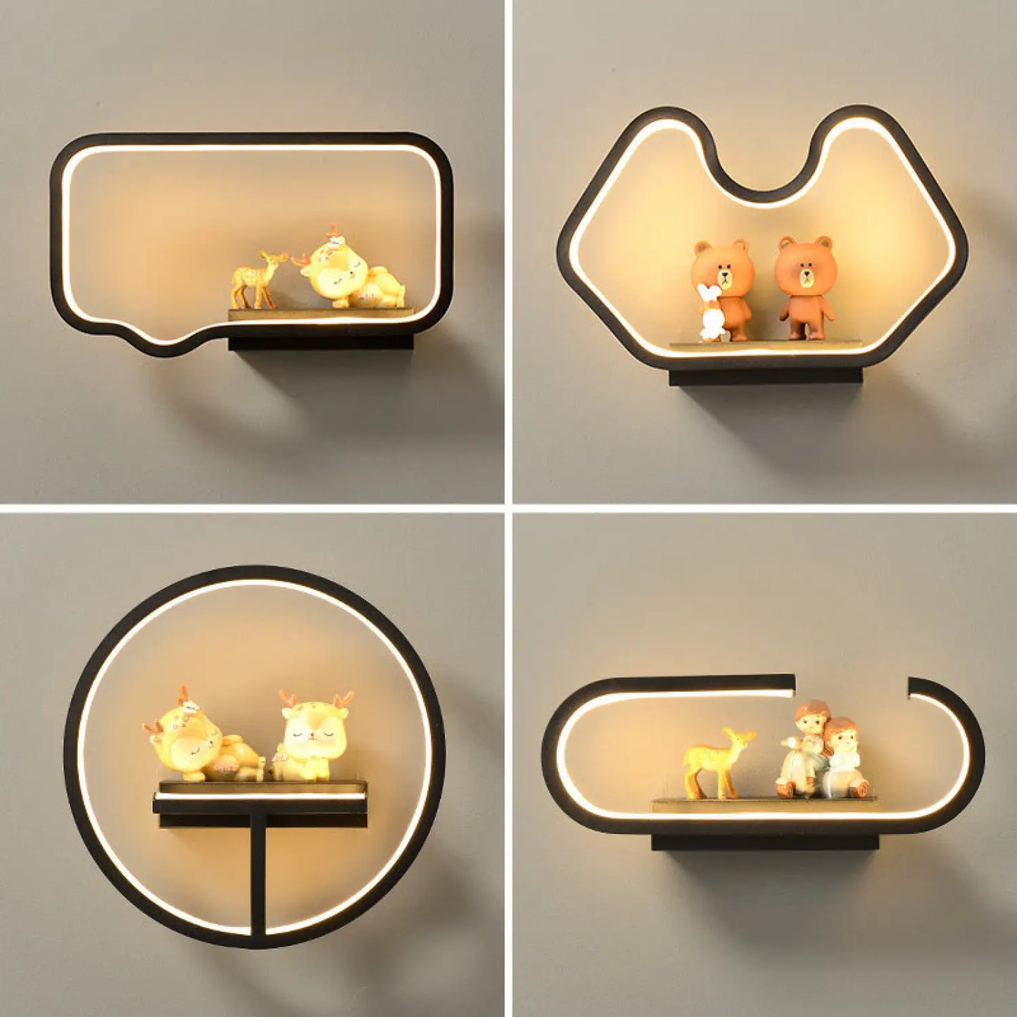 Modern minimalistisk väggkonstlampa för sovrum och bakgrundsdekoration