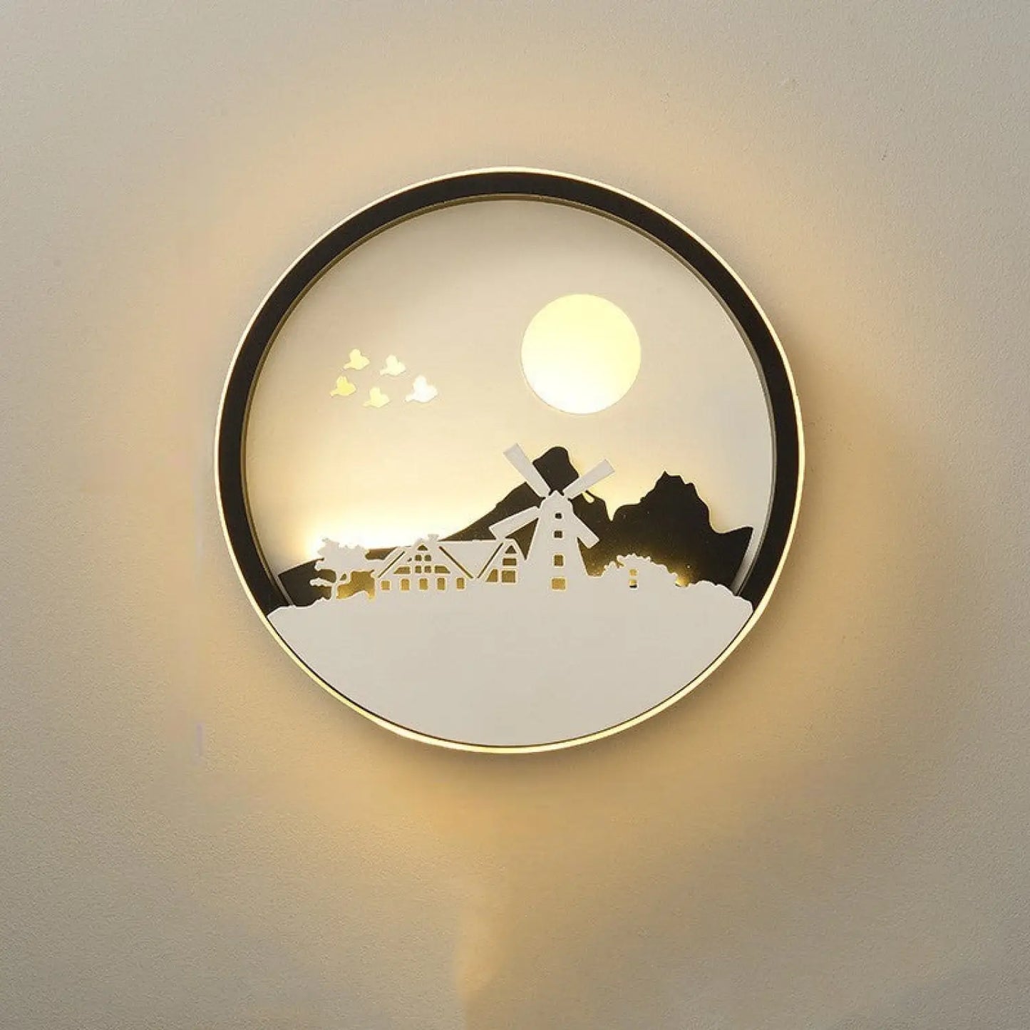 Modern minimalistisk väggkonstlampa för sovrum och bakgrundsdekoration