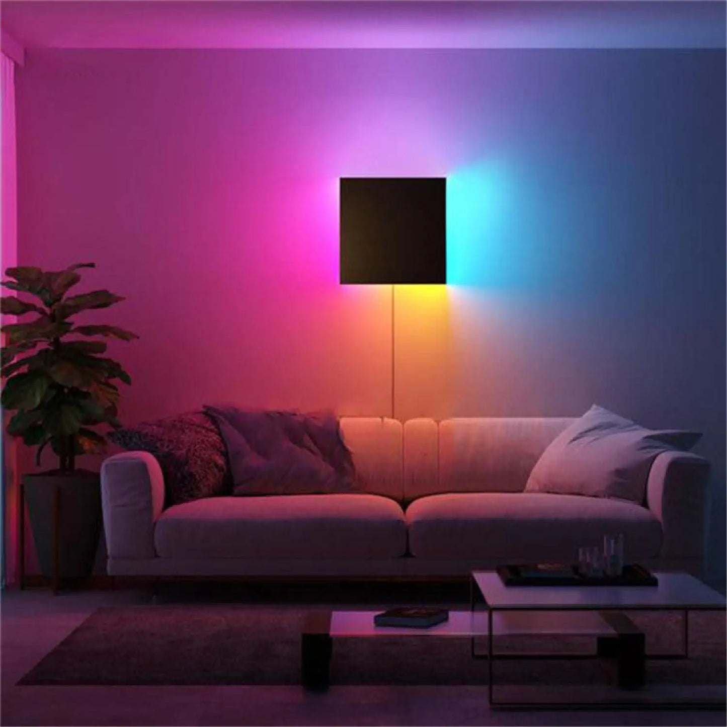 Modern RGB LED-vägglampa i vardagsrum och sovrum för dekoration