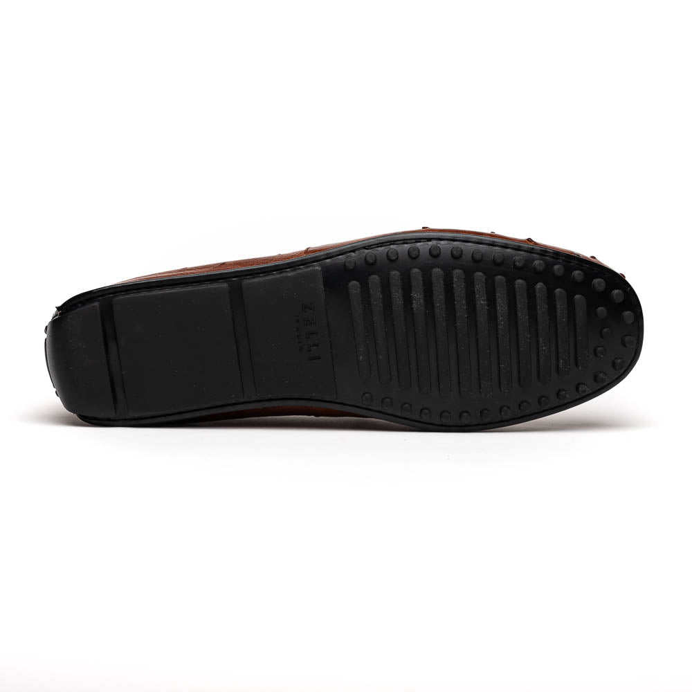 33-100-BDY MONZA Strutsdriver av strutsfjær, Brandy