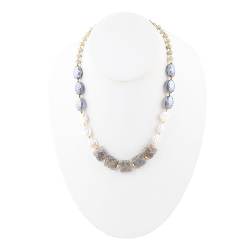 Noche Pärl- och Labradorit Halsband