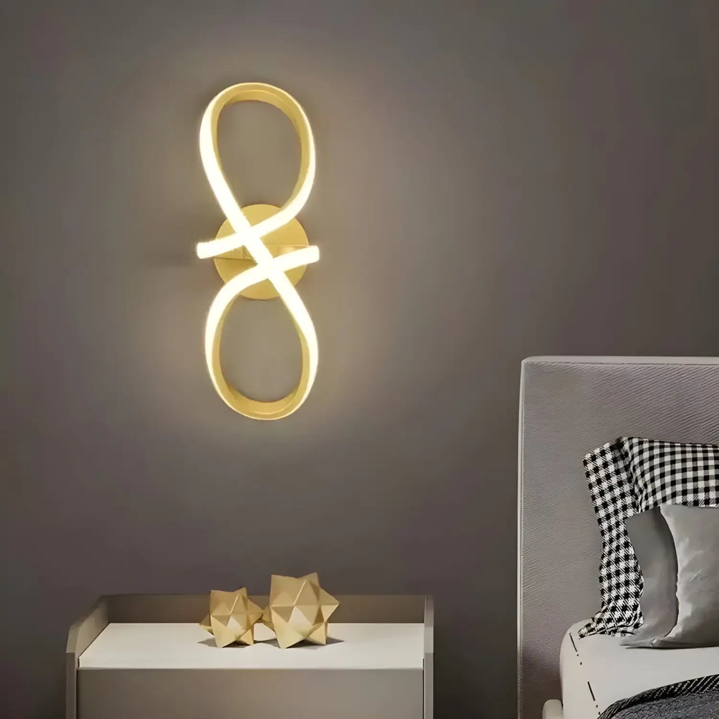 Nordisk stil vägglampa LED – modern minimalistisk sängbordslampa