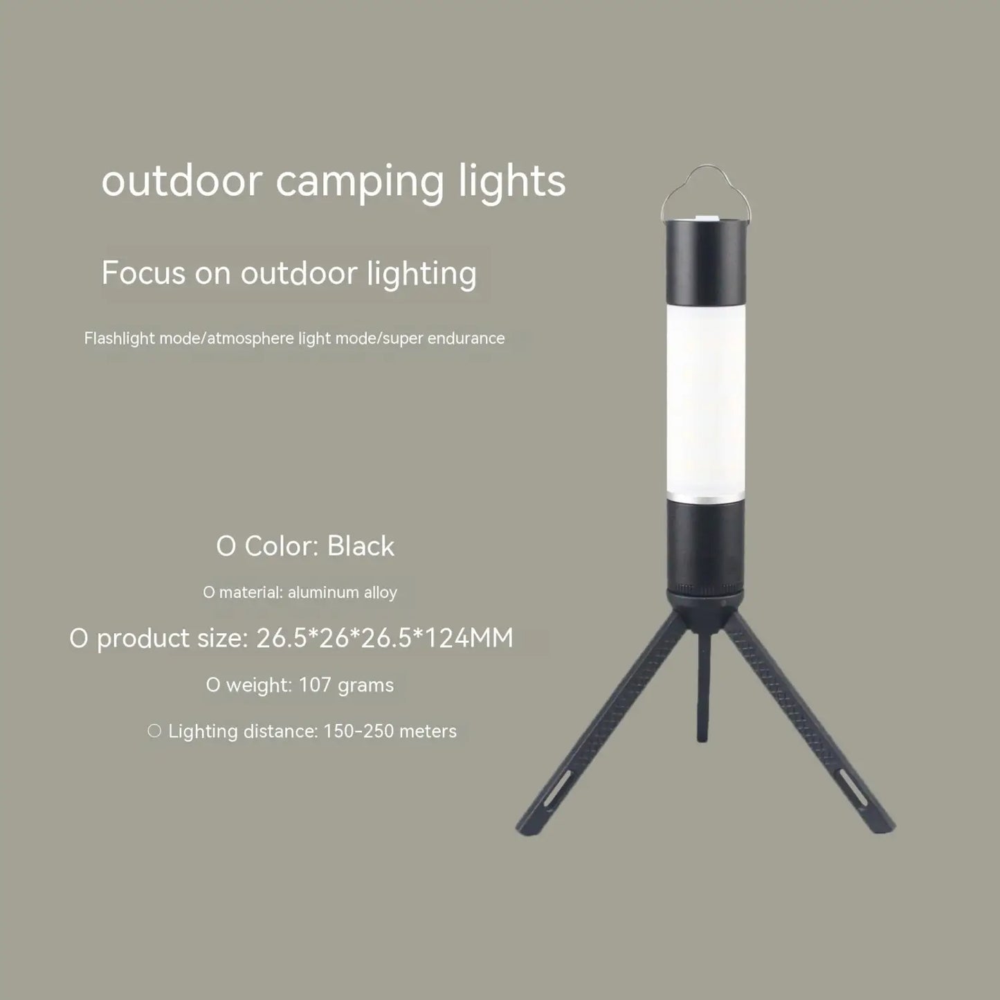 Utomhus campinglampa med LED – ljusstark, portabel och USB-uppladdningsbar