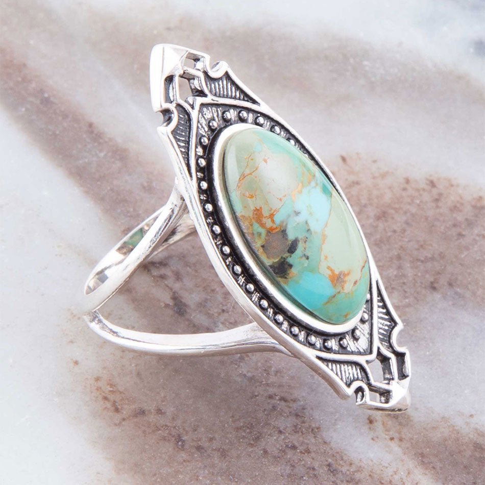 Phantom Blue Turkos och silverring i sterlingsilver