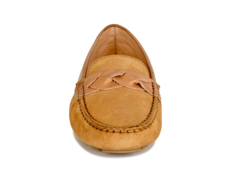 PIPER leren rijloafer camel