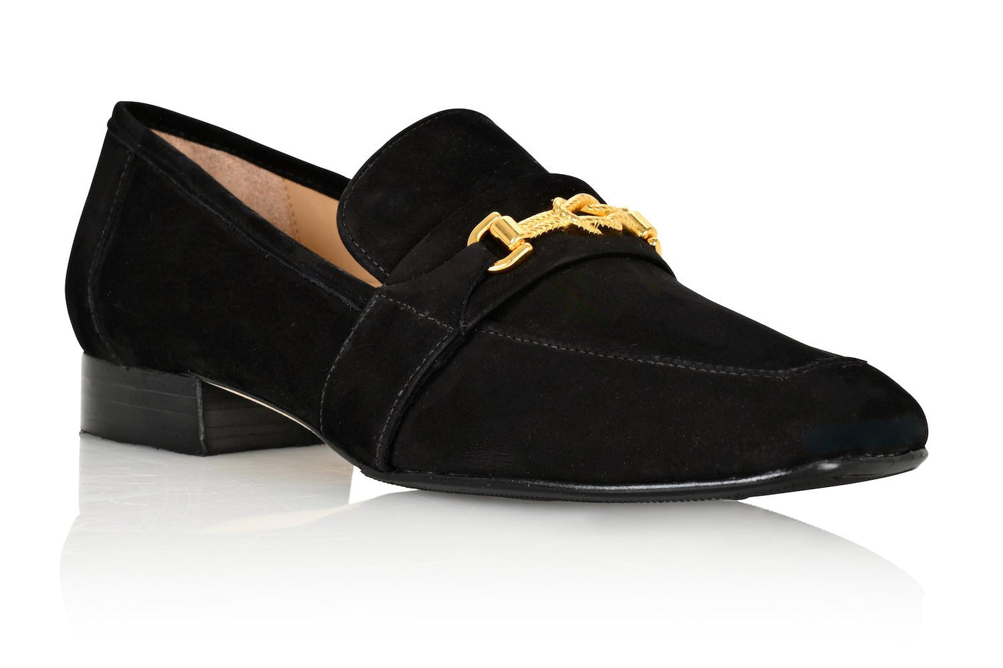 Adonis Schwarzer Nubukleder Slipper