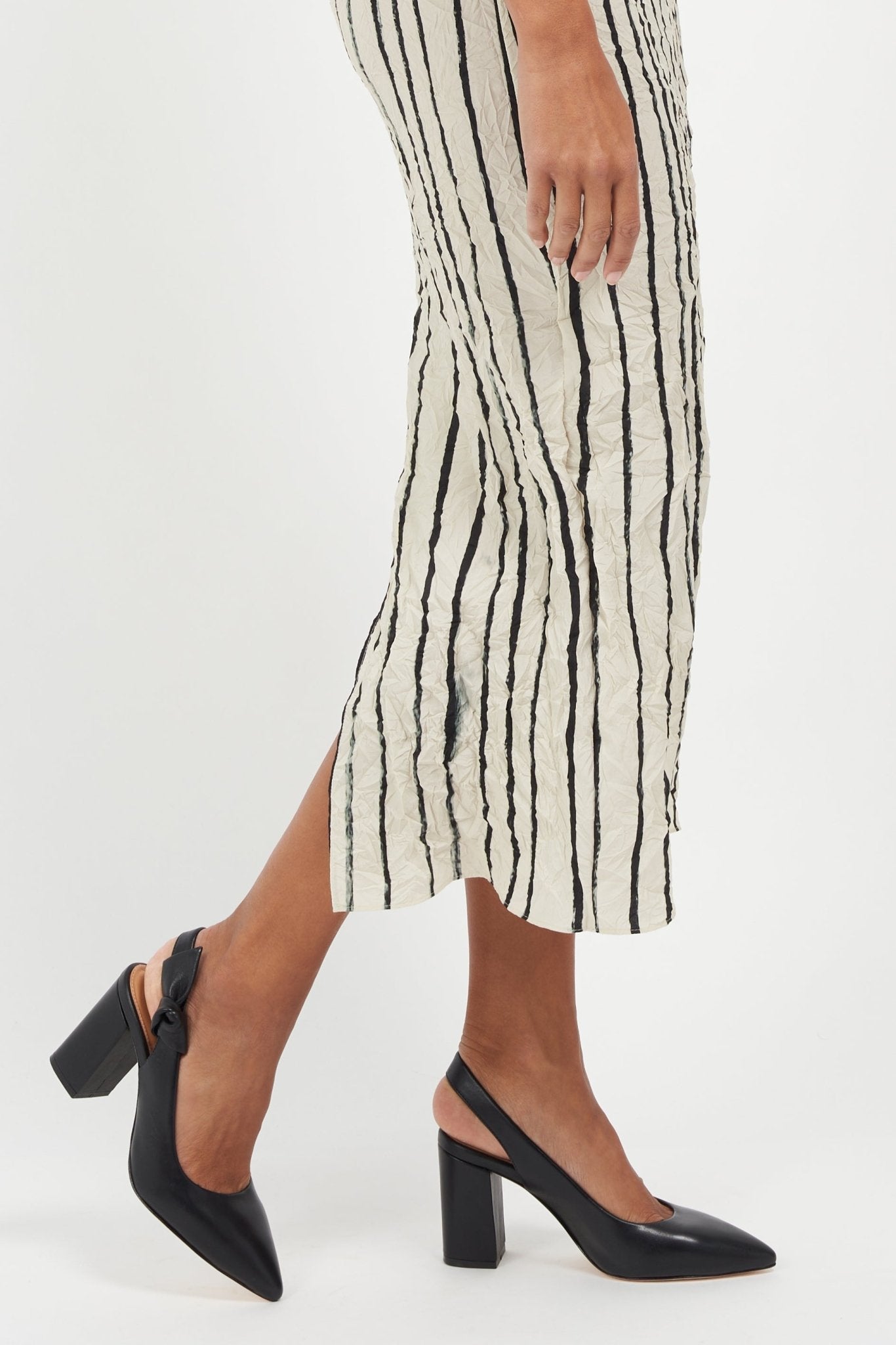 Daphne Leather Slingback Pump Black