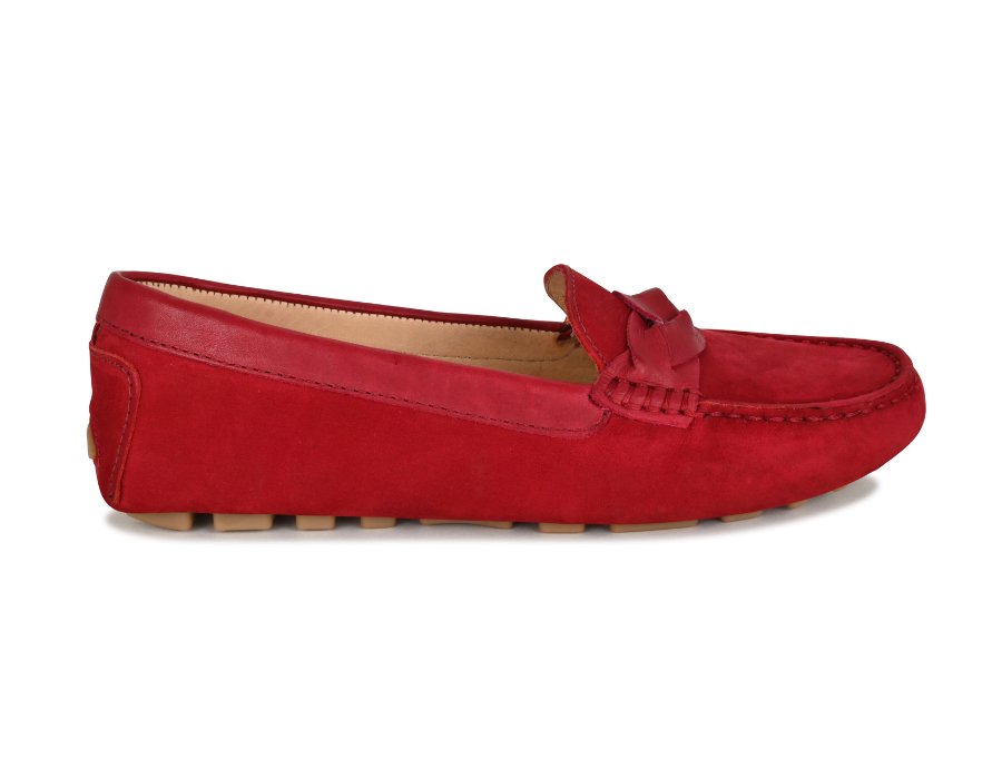 Mocassino da guida in pelle PIPER Bordeaux