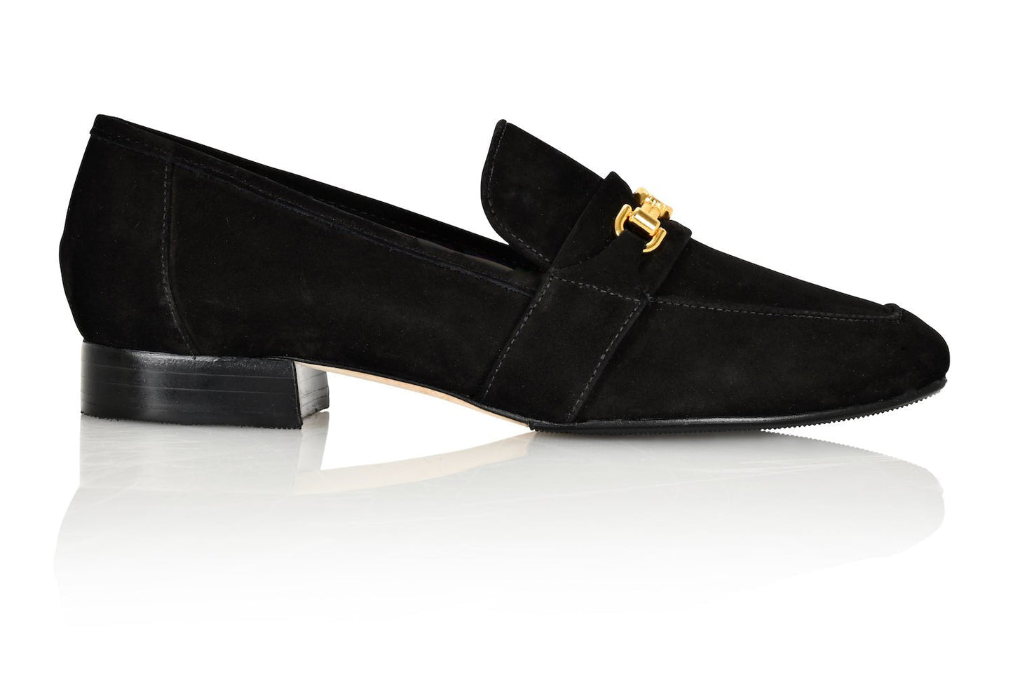 Adonis Schwarzer Nubukleder Slipper