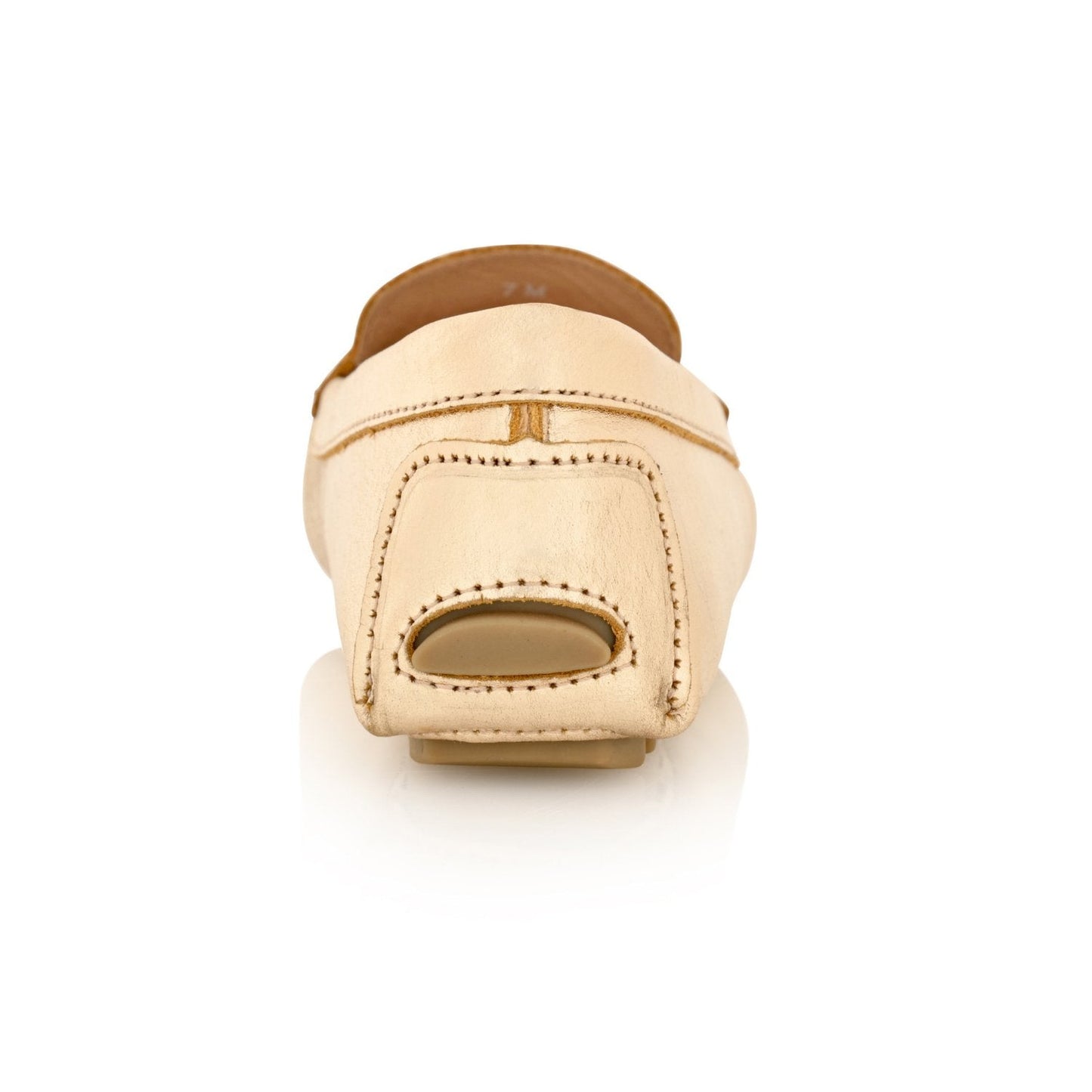 Mocassino da guida in pelle PIPER oro metallizzato
