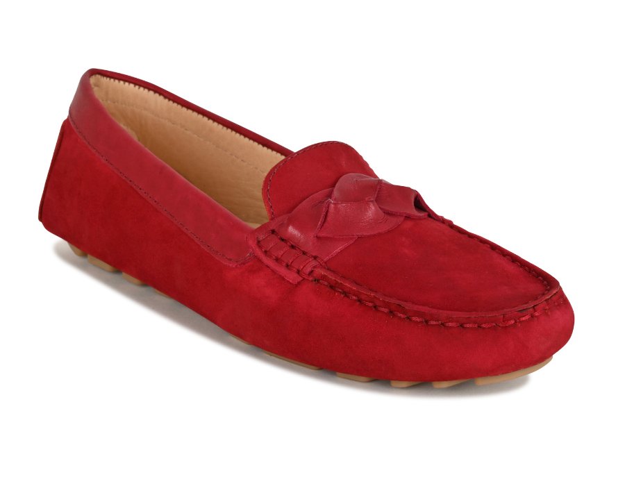 Mocassino da guida in pelle PIPER Bordeaux