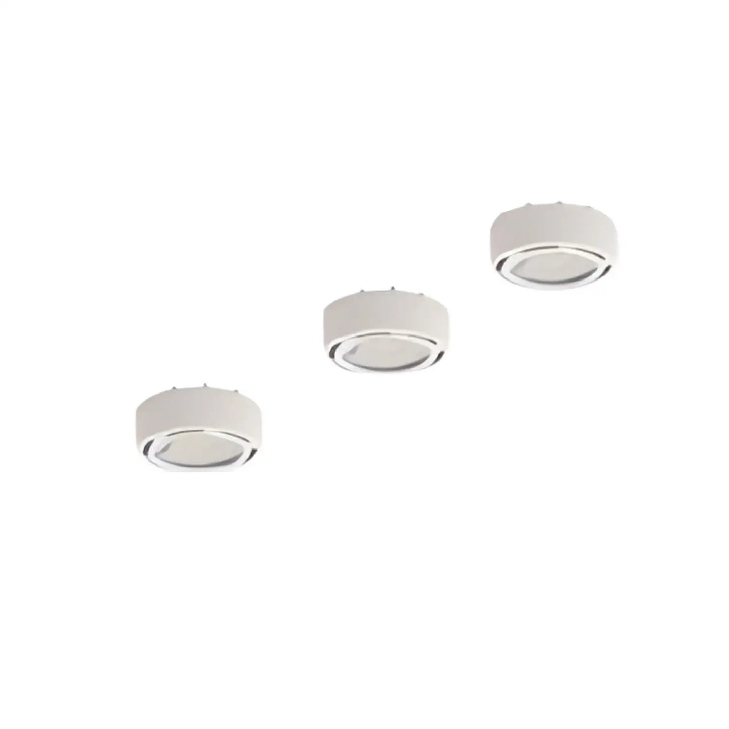 Pucklampor 12W 120V 3000K Dimmbara Set med Monteringsalternativ & Stickkontakt