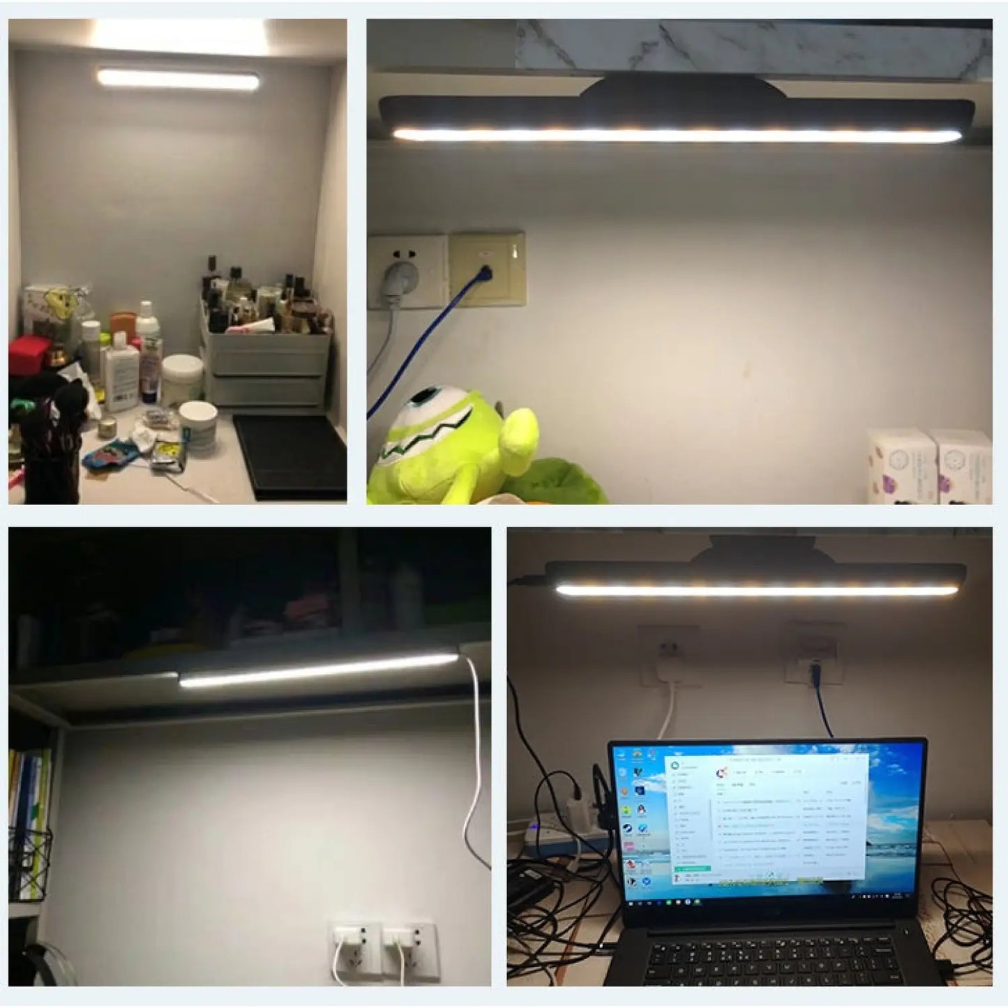 Uppladdningsbar skrivbordslampa med magnetisk bas och LED-glöd