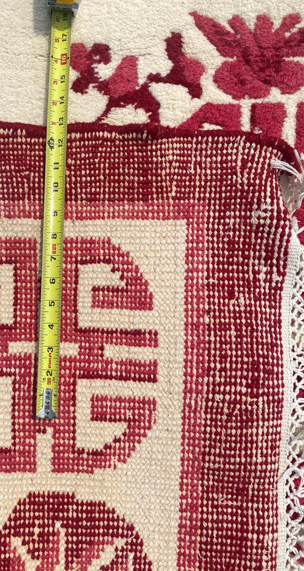 Red & Beige Chinese Art Deco Style Rug 11 x 15