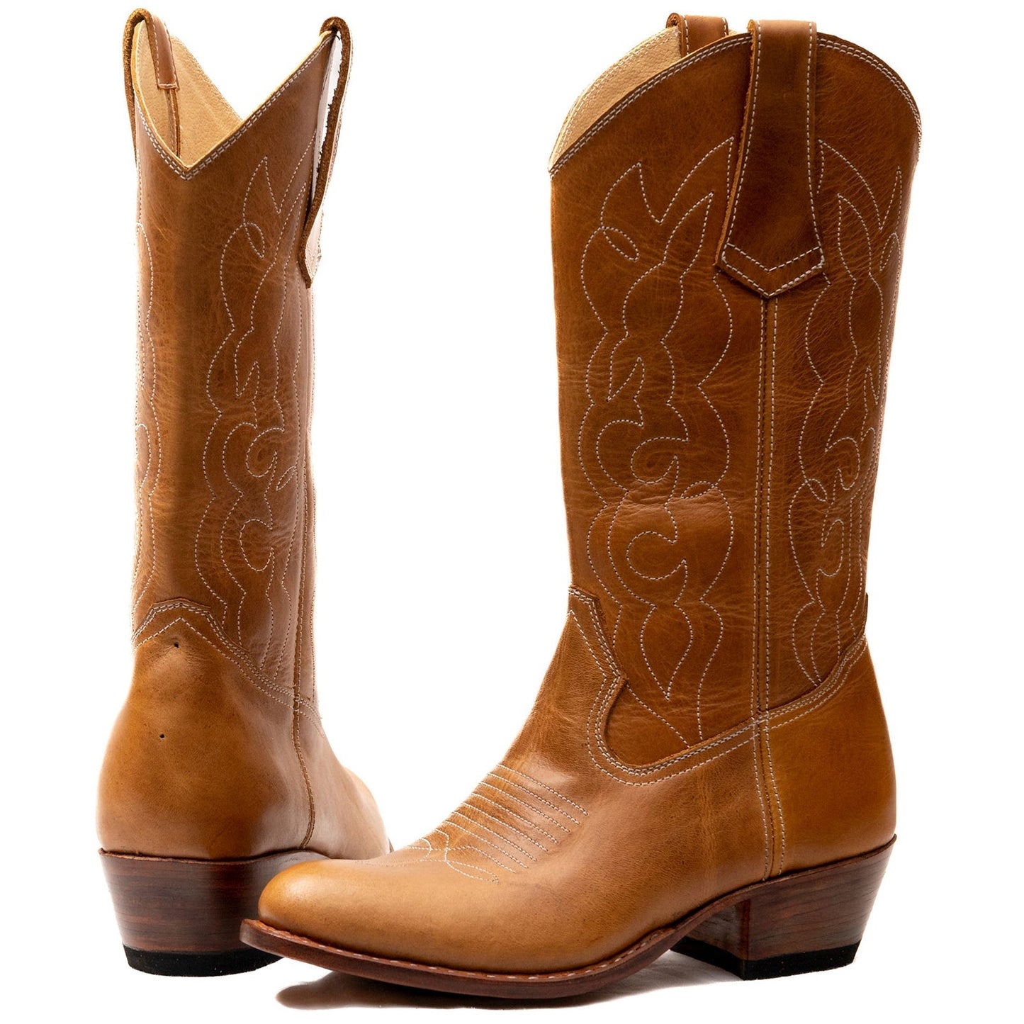 Rundspitzen-Cowgirl-Stiefel