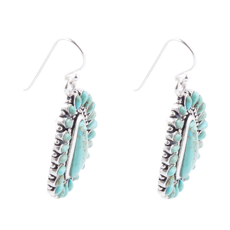 Orecchini in Turchese Sedona Blue e Argento Sterling
