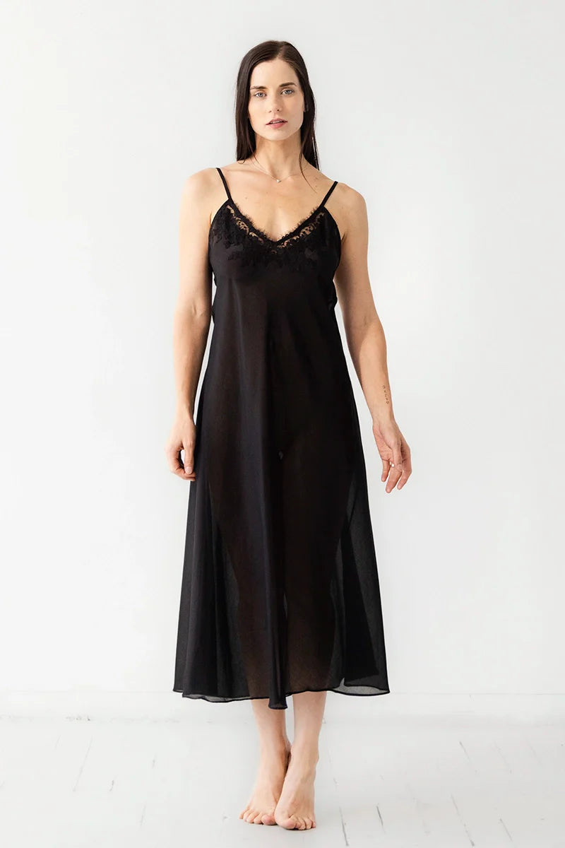 Serafina Baumwolle/Seide Langkleid