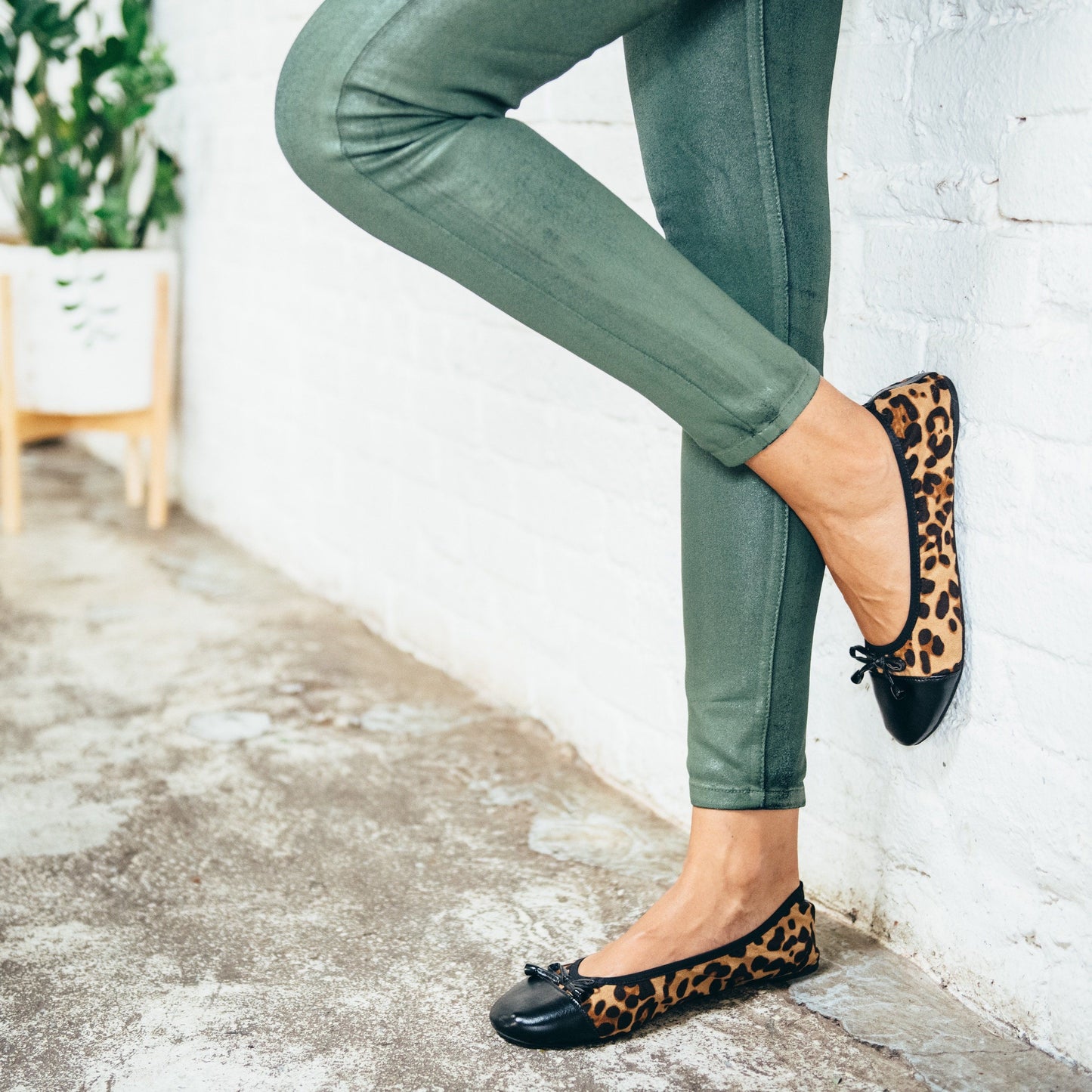 Premium Leoparden Ballerinas