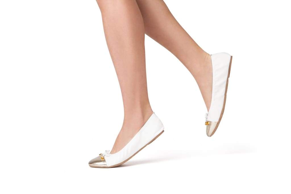 Premium weiße Ballerinas