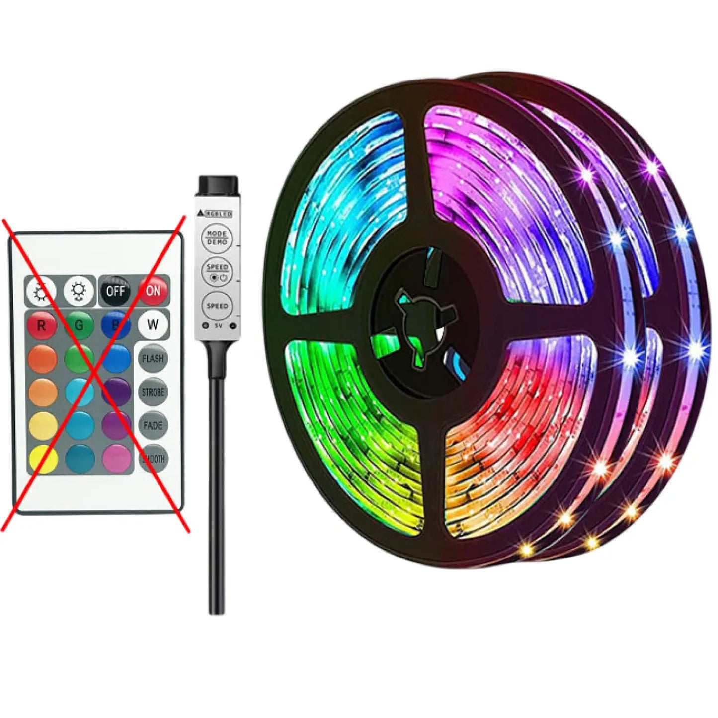 Smart LED-lampor Bluetooth RGB-remsa med fjärrkontroll
