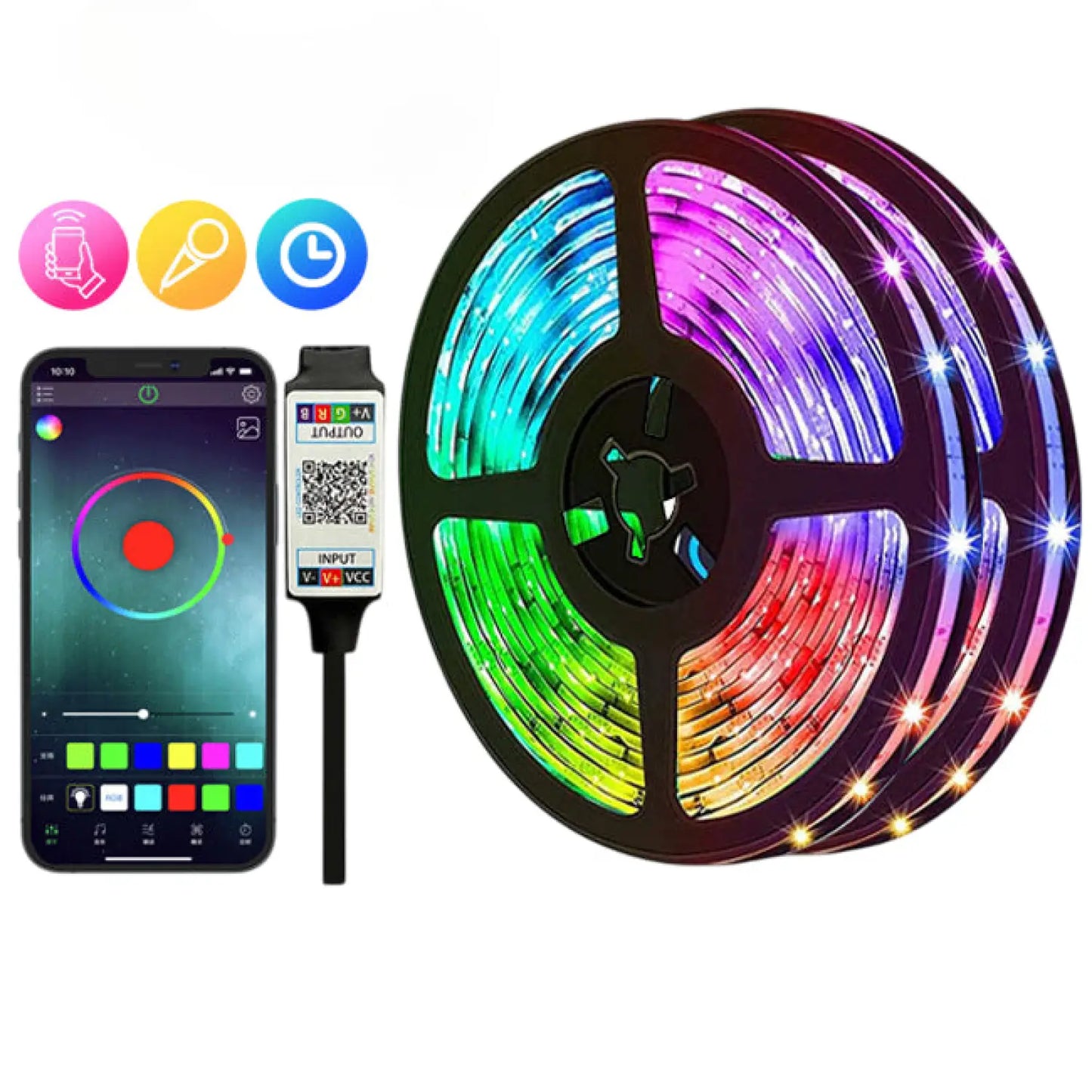 Smart LED-lampor Bluetooth RGB-remsa med fjärrkontroll