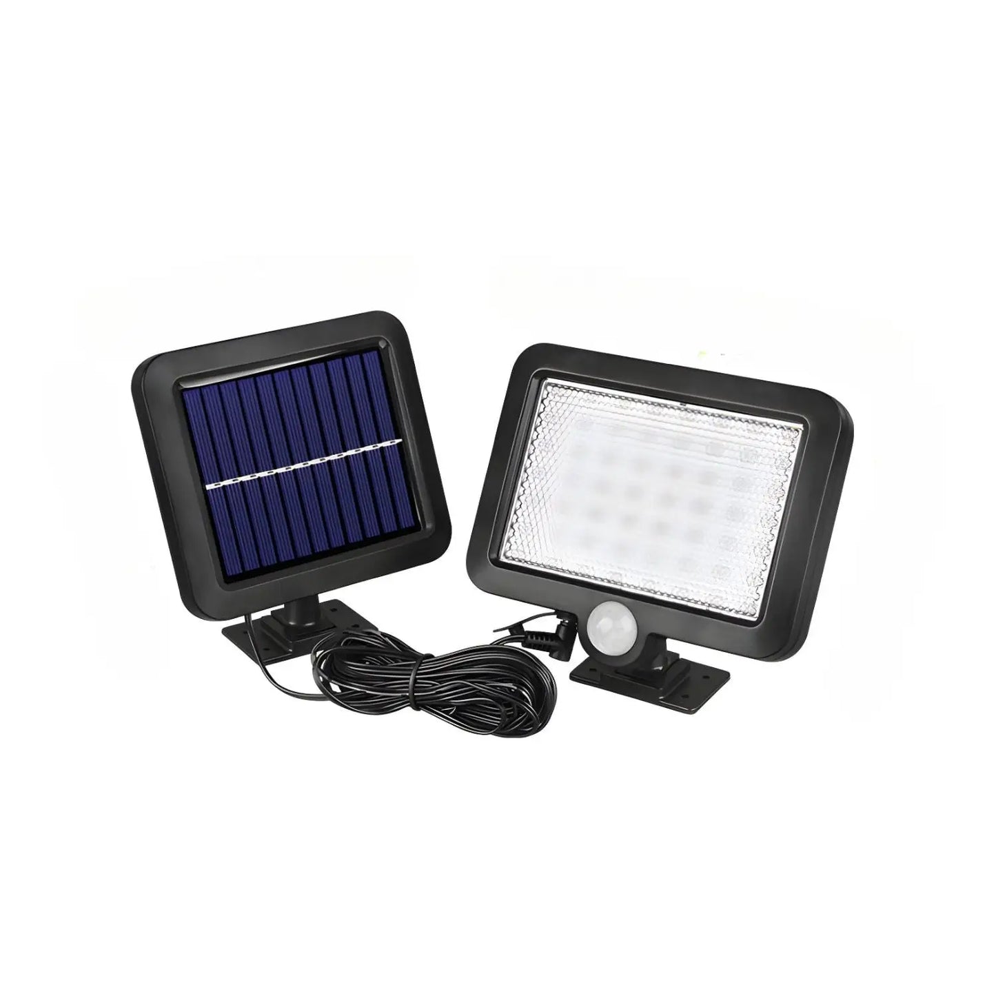 Delad LED-solar vägglampa med rörelsesensor och fjärrkontroll för utomhusbruk