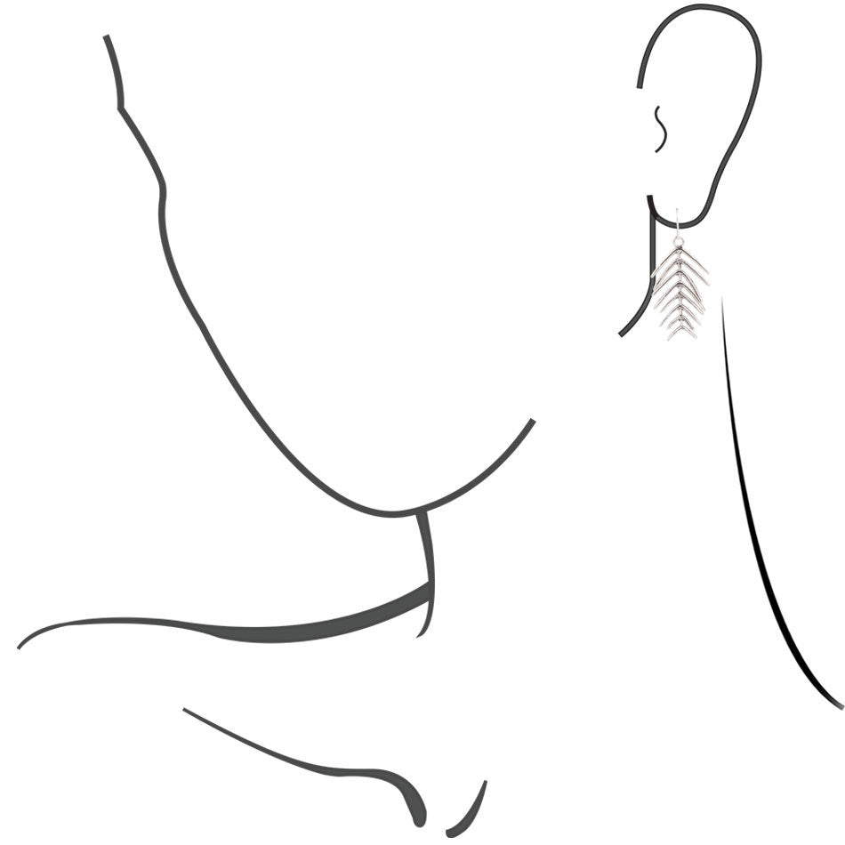 Zilveren Boom Oorbel