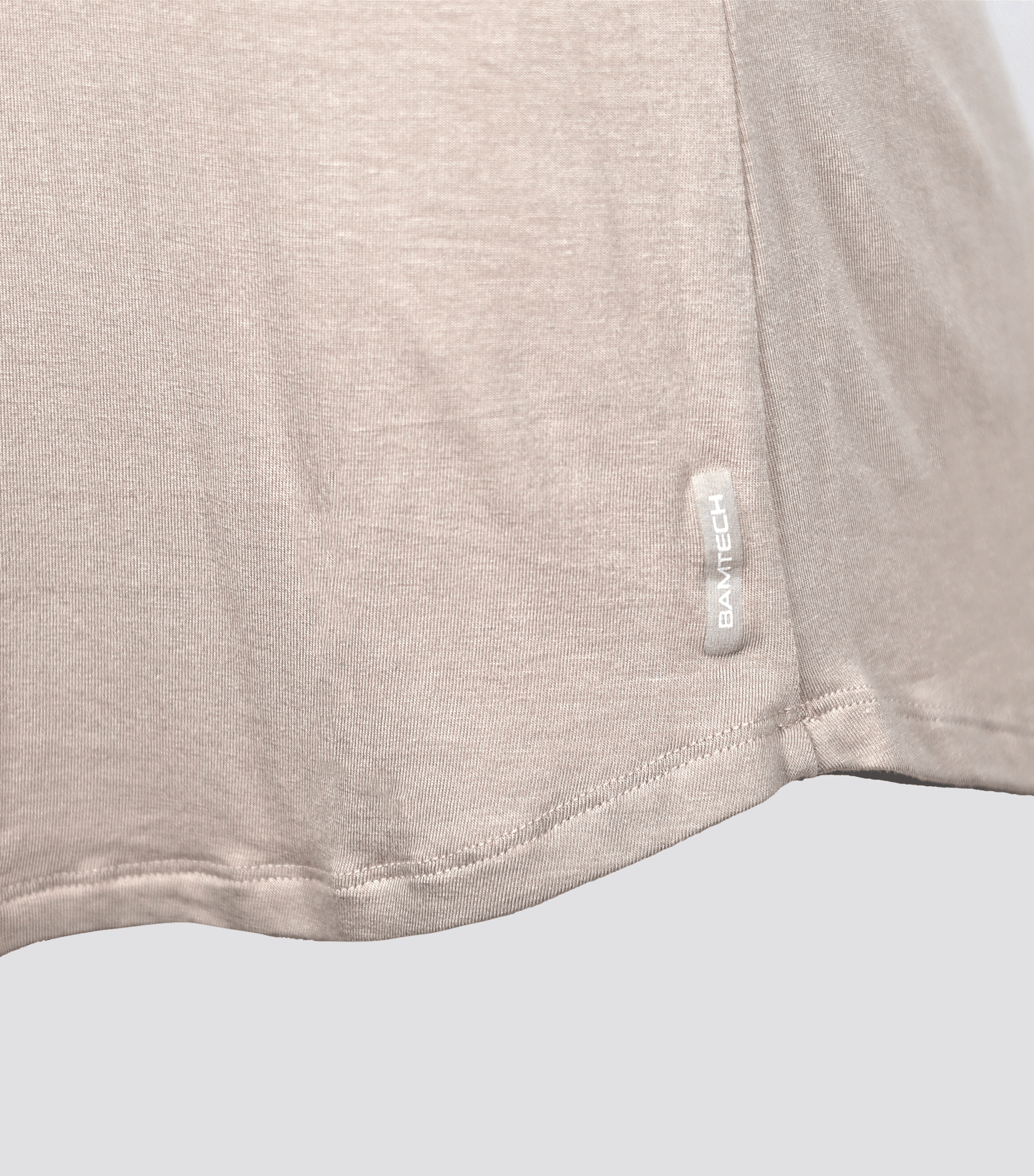 Bamboo Swift T-skjorte med buet kant - Sandstone