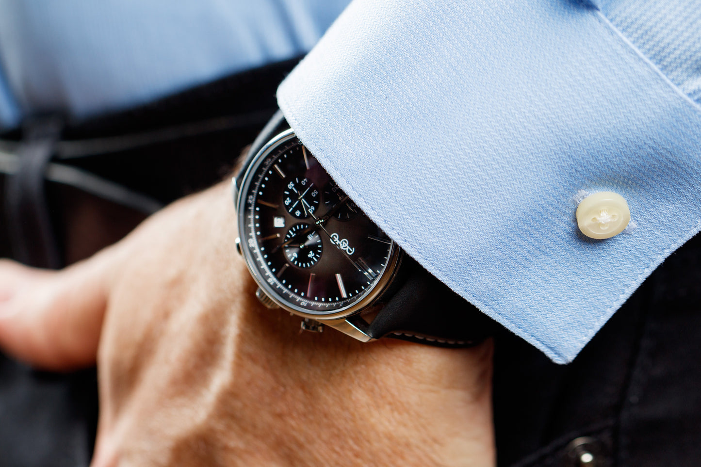 Szary Retro Chronograf