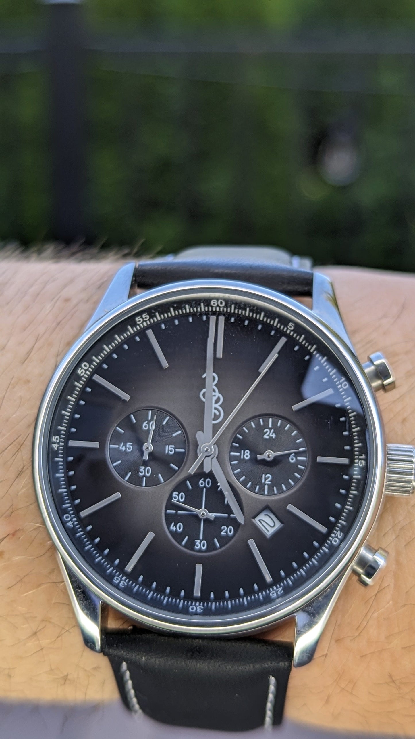 Szary Retro Chronograf