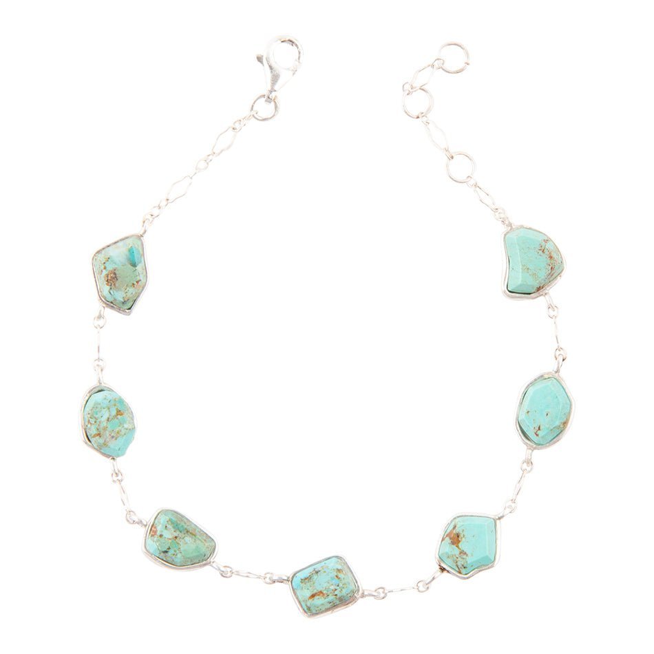 Bracciale a linea in Turchese e argento sterling