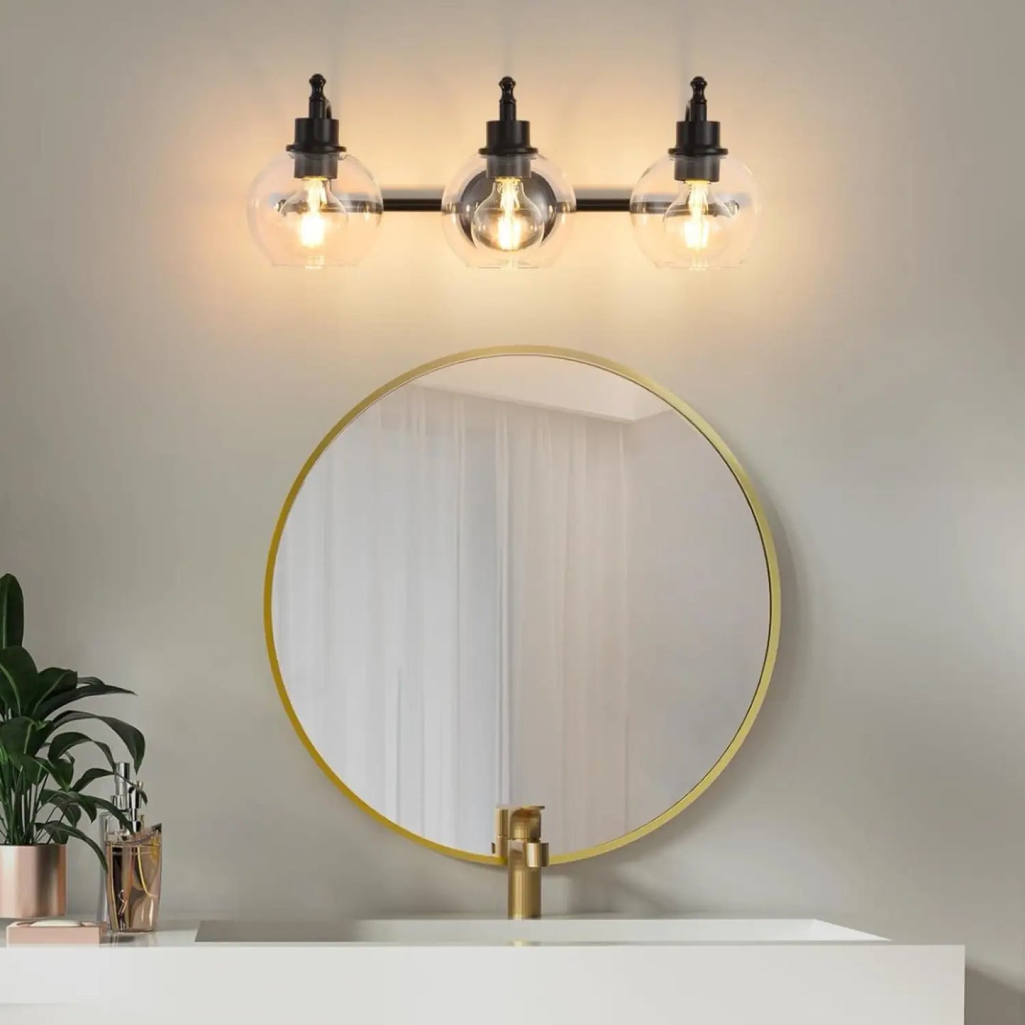 Vägglampor Sovrum Sminkbord med Glasskärmar och E26-sockel