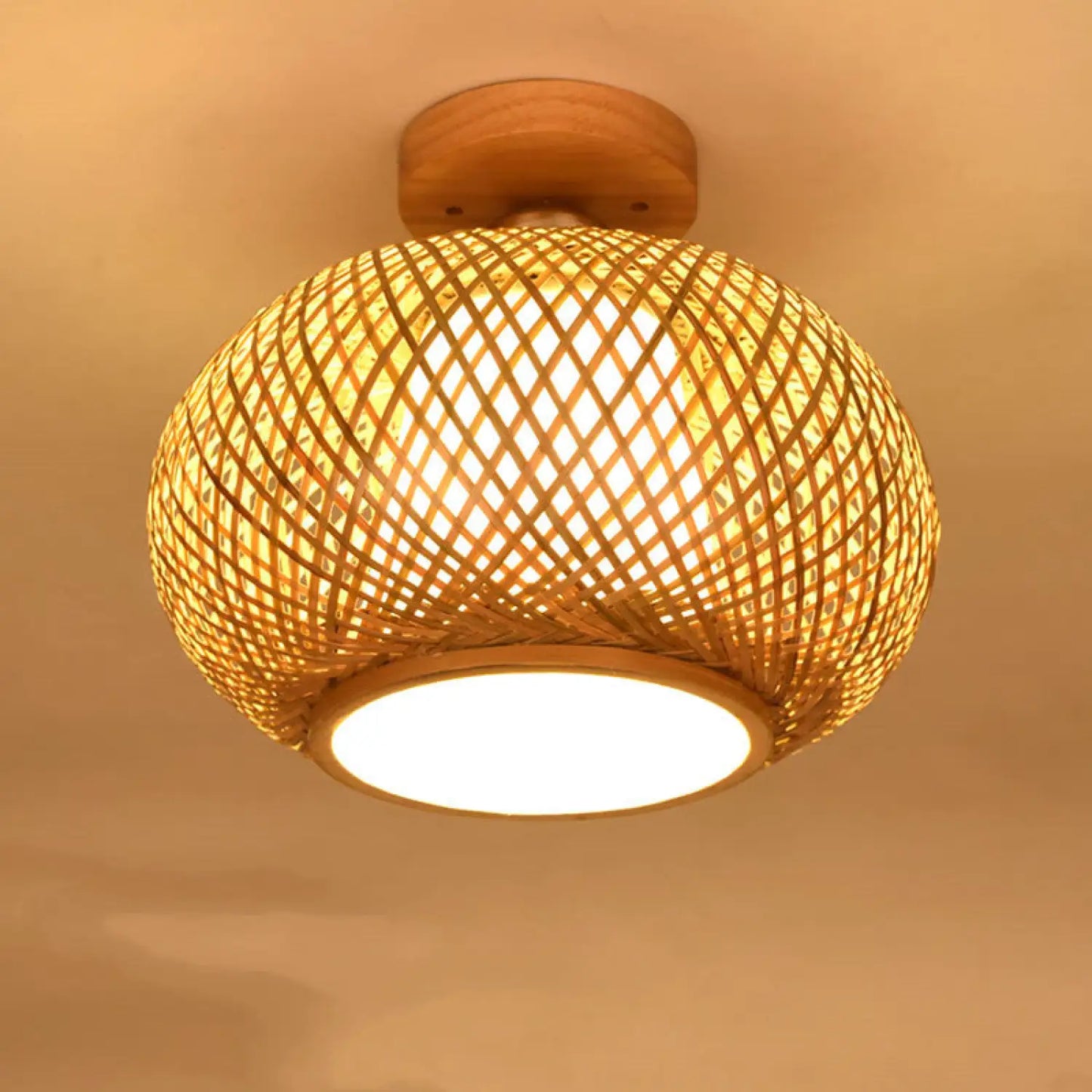 Trälampa för tak med unik design för modern hemmabelysning