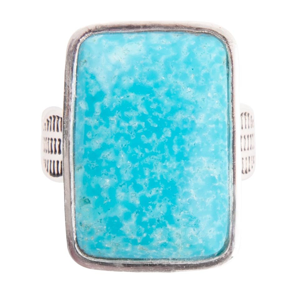 Zion Blau Türkis und Sterlingsilber Ring