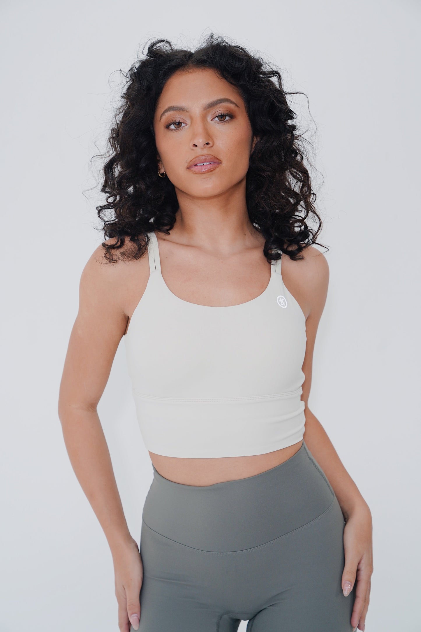 I Am Confident White Cropped Tank