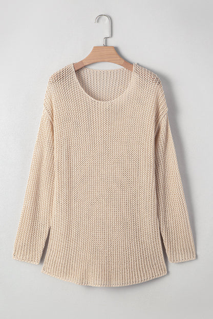 Sweter Hadley z ażurowym wzorem na szydełku