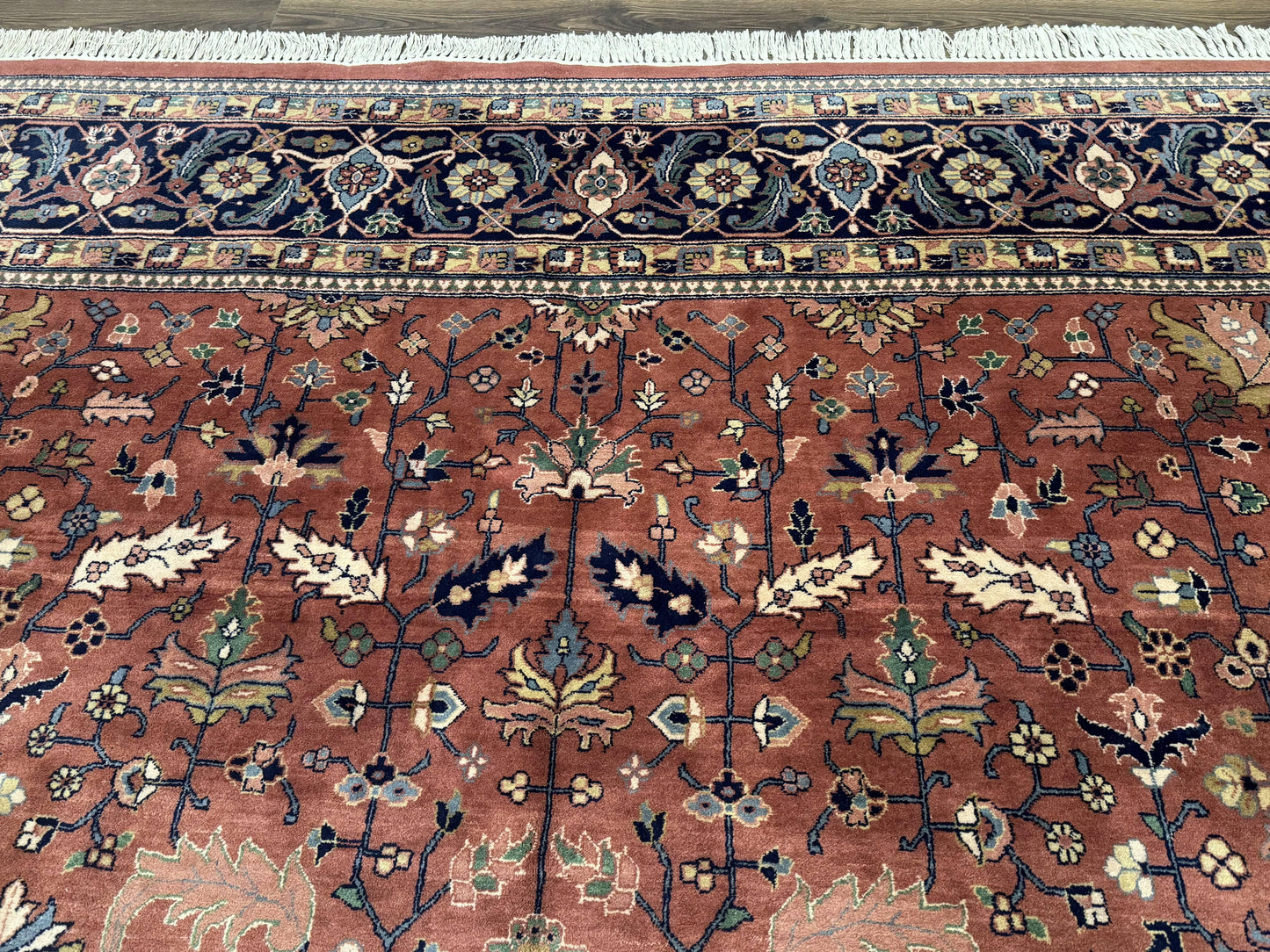 Indo Persian Heriz Rug 10x15, Allover Pattern, Large Wool Handmade Rug