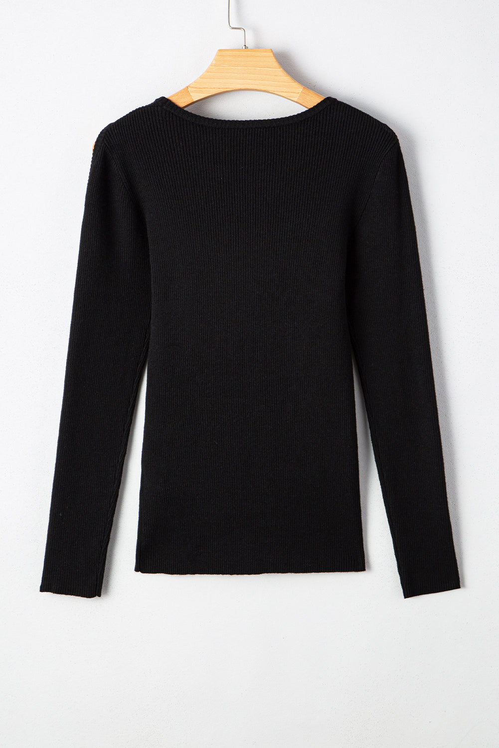 Sweter Amaya z prążkowanego dzianiny z odkrytymi ramionami