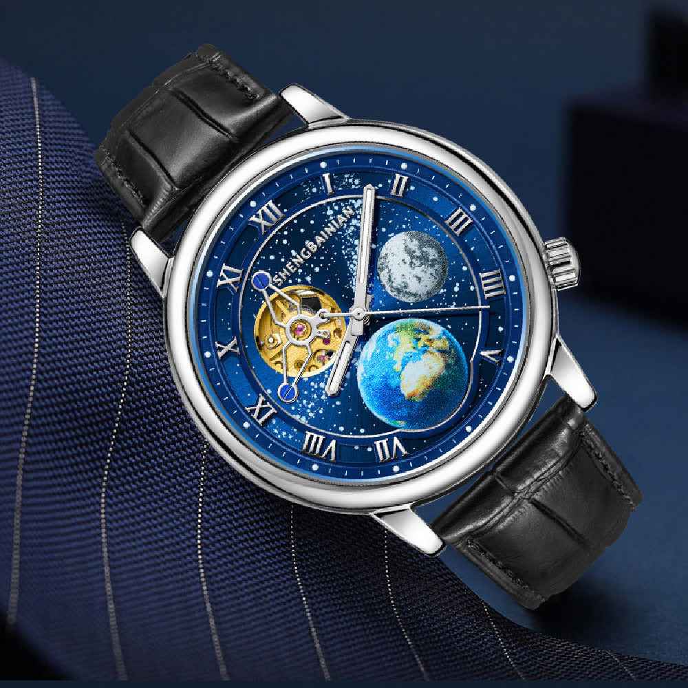 Lśniący zegarek męski Earth Starry dla mężczyzn