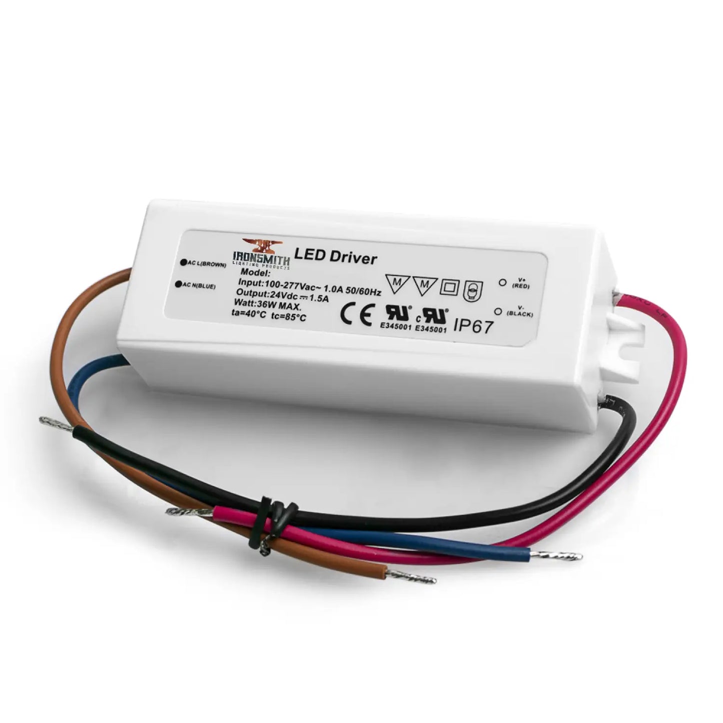 100-240V AC - 24V DC | 36W LED konstant strömförsörjare
