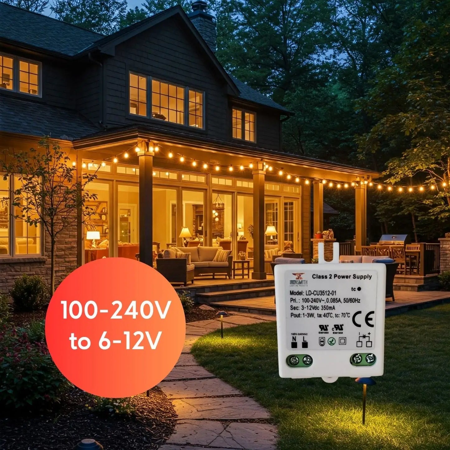 100-240V AC - 6-12V DC | 3W Konstant Ström LED-drivrutiner
