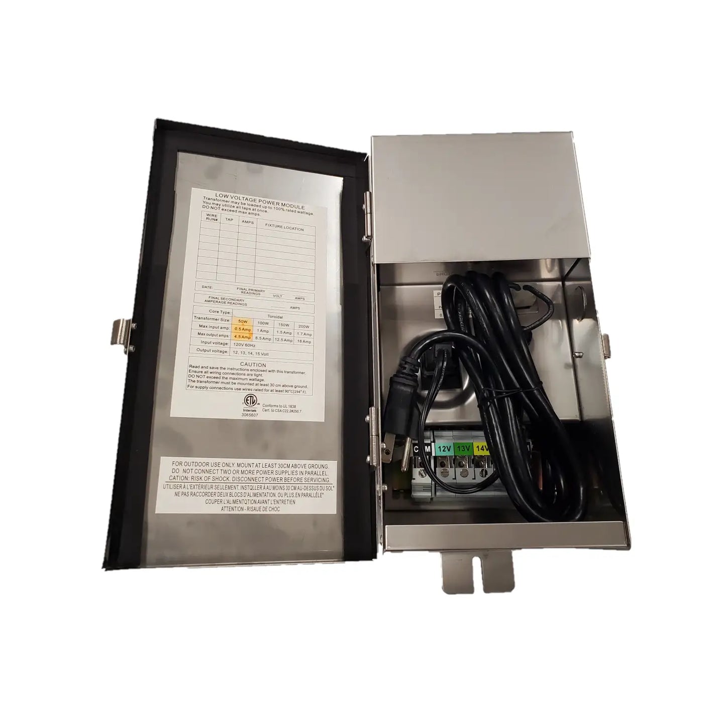100W Multi-Tap Lågspänningstransformator | 12 - 15V