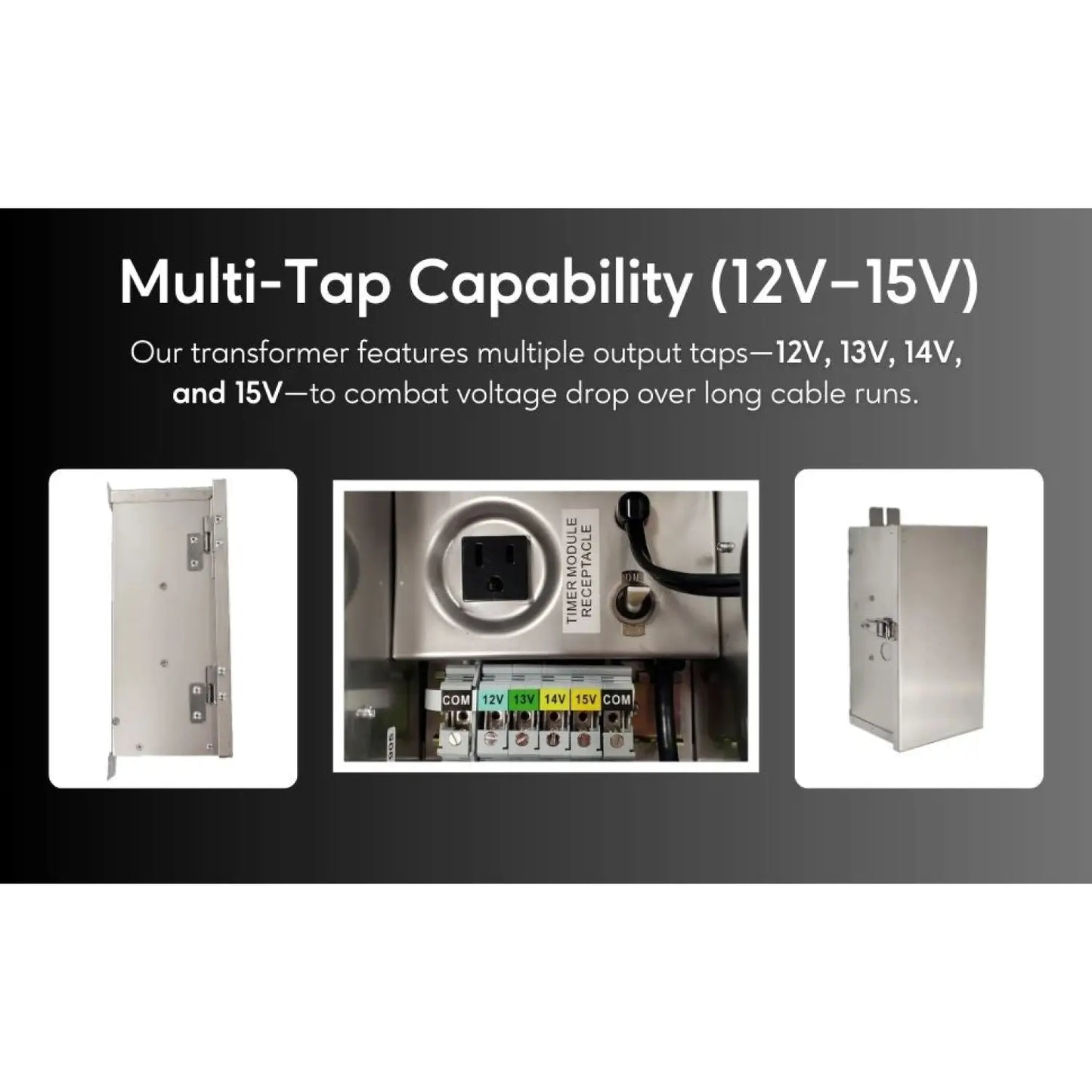 100W Multi-Tap Lågspänningstransformator | 12 - 15V