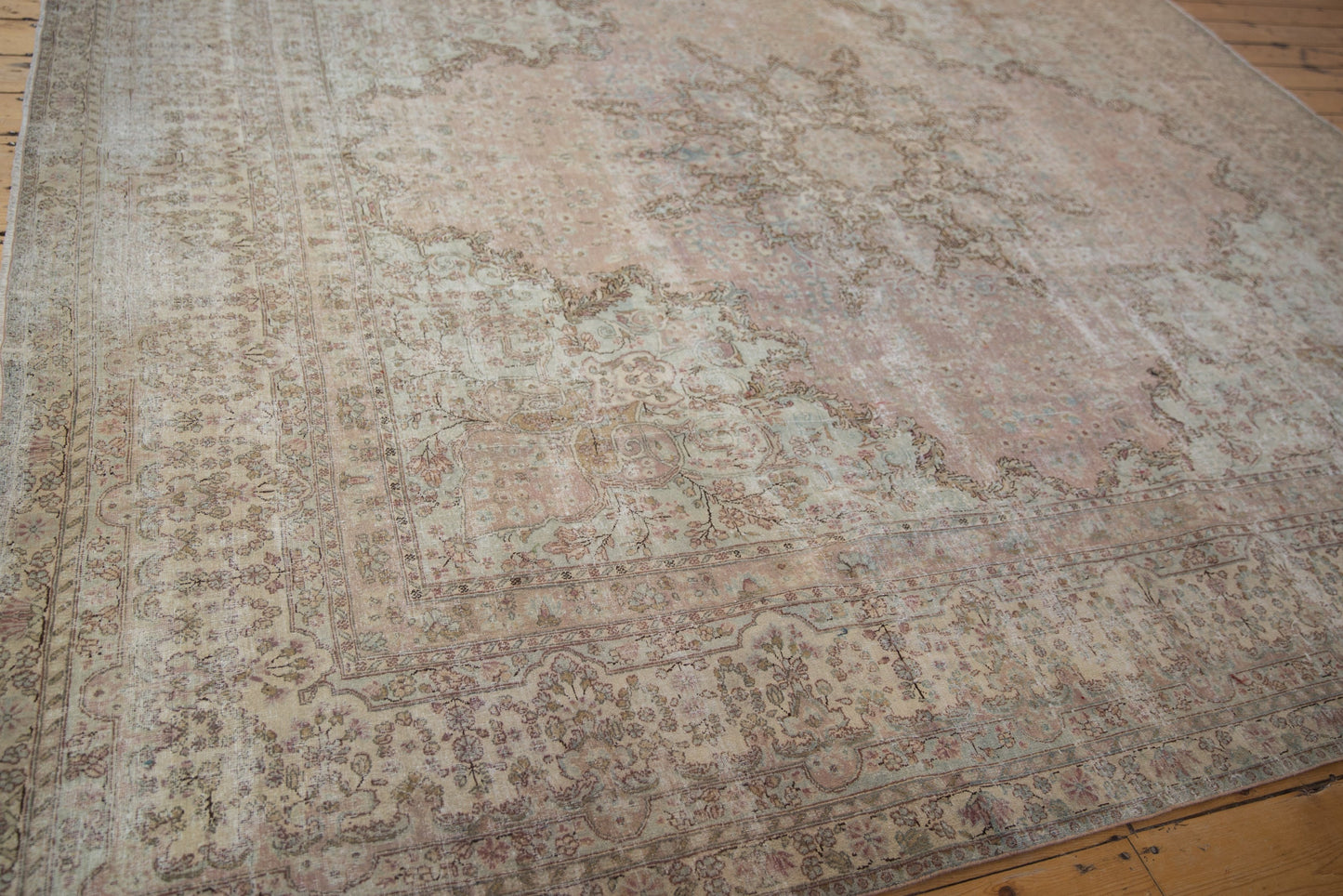 9.5x10 Vintage Fine Distressed Cyrus Crown® Kerman Square Carpet