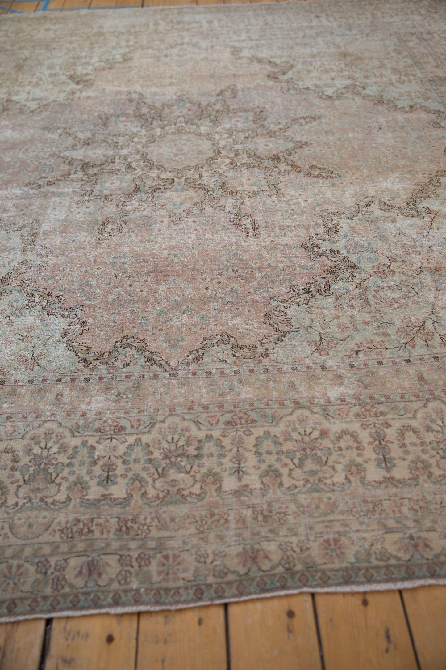 9.5x10 Vintage Fine Distressed Cyrus Crown® Kerman Square Carpet