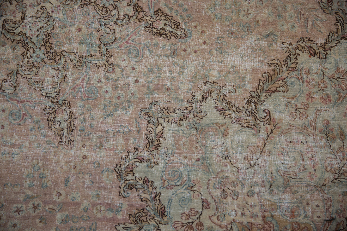 9.5x10 Vintage Fine Distressed Cyrus Crown® Kerman Square Carpet