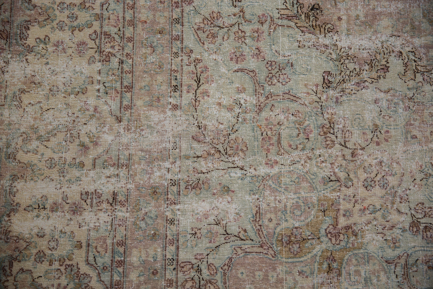 9.5x10 Vintage Fine Distressed Cyrus Crown® Kerman Square Carpet