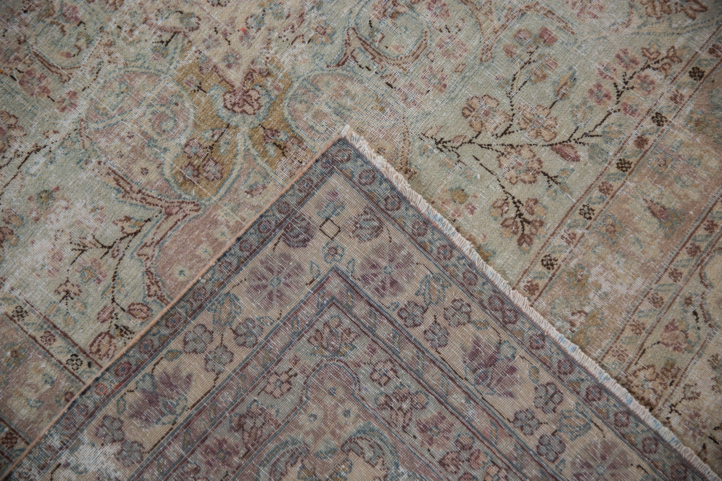 9.5x10 Vintage Fine Distressed Cyrus Crown® Kerman Square Carpet