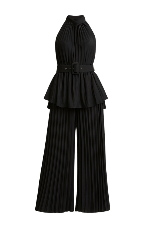 Set pantaloni plissettati in chiffon Midnight in Monaco